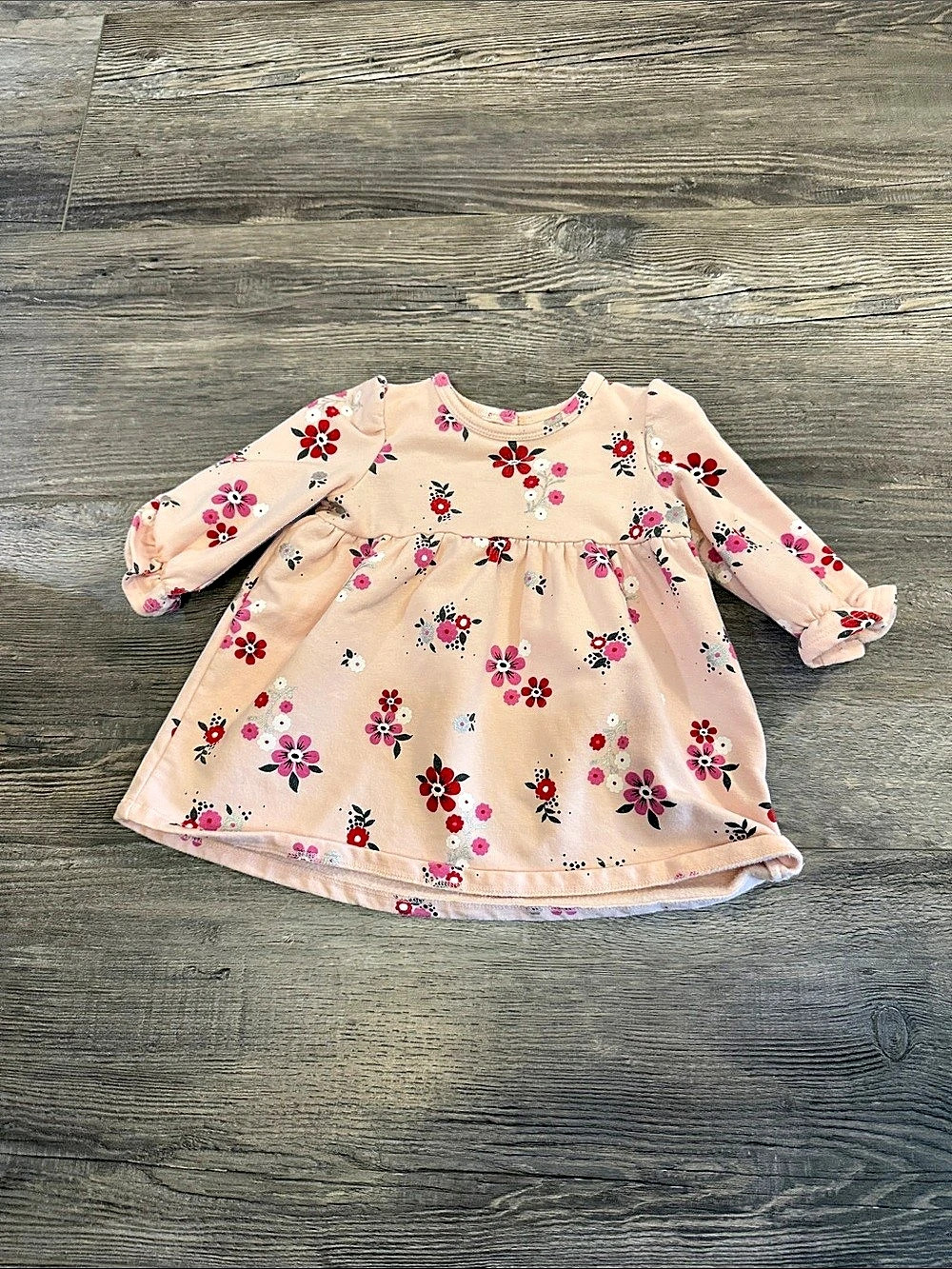 Tucker & Tate Floral Baby Dress in Pink & White Size 6M Like New